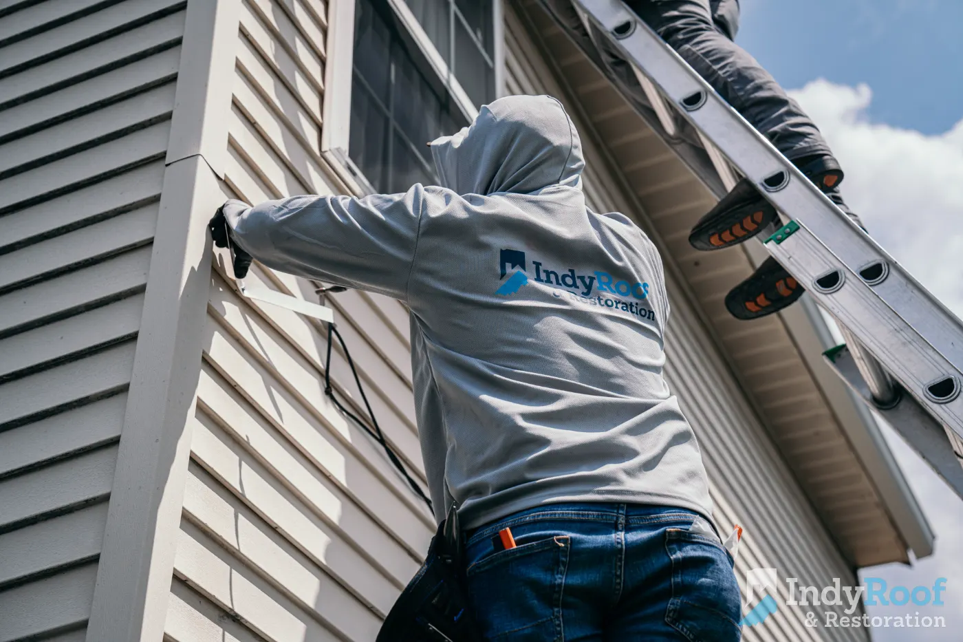 Siding installation documented in Hunters Pointe